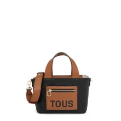Tote bag pequena preta e castanha TOUS Nanda