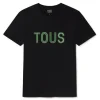 T-shirt de manga curta verde TOUS Bear Faceted M