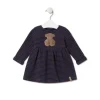 Vestido de menina às riscas Blue azul marinho