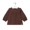 Vestido de menina às riscas Black cor-de-laranja