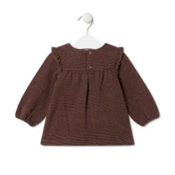 Vestido de menina às riscas Black cor-de-laranja